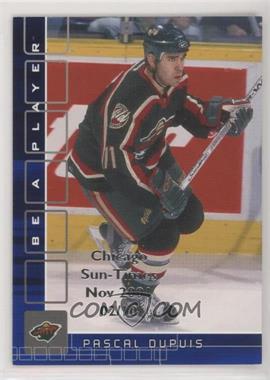 2001-02 In the Game Be A Player Memorabilia - [Base] - Sapphire Chicago Sun-Times #247 - Pascal Dupuis /10