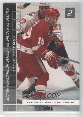 2001-02 In the Game Be A Player Memorabilia - He Shoots - He Scores Redemption #_STYZ - Steve Yzerman
