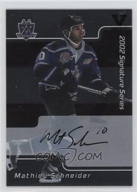 2001-02 In the Game Be A Player Signature Series - [Base] - Autographs ITG Vault Black #159 - Mathieu Schneider