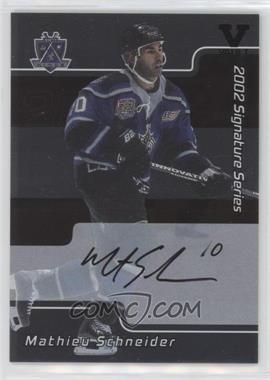 2001-02 In the Game Be A Player Signature Series - [Base] - Autographs ITG Vault Black #159 - Mathieu Schneider
