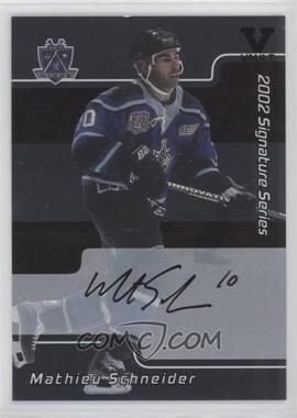 2001-02 In the Game Be A Player Signature Series - [Base] - Autographs ITG Vault Black #159 - Mathieu Schneider