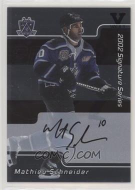 2001-02 In the Game Be A Player Signature Series - [Base] - Autographs ITG Vault Black #159 - Mathieu Schneider