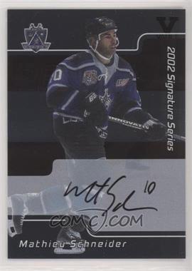 2001-02 In the Game Be A Player Signature Series - [Base] - Autographs ITG Vault Black #159 - Mathieu Schneider
