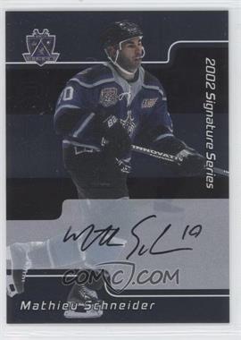 2001-02 In the Game Be A Player Signature Series - [Base] - Autographs #159 - Mathieu Schneider