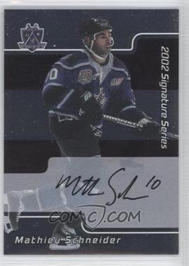 2001-02 In the Game Be A Player Signature Series - [Base] - Autographs #159 - Mathieu Schneider