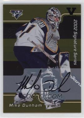 2001-02 In the Game Be A Player Signature Series - [Base] - Gold Autographs ITG Vault Black #093 - Mike Dunham