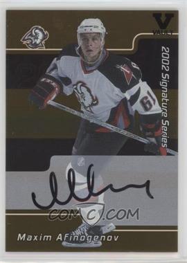 2001-02 In the Game Be A Player Signature Series - [Base] - Gold Autographs ITG Vault Black #176 - Maxim Afinogenov