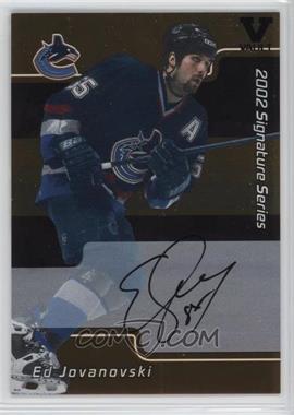 2001-02 In the Game Be A Player Signature Series - [Base] - Gold Autographs ITG Vault Black #199 - Ed Jovanovski