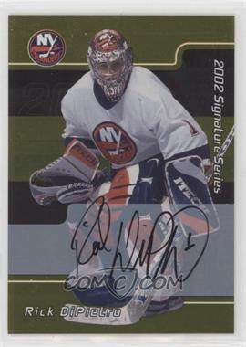 2001-02 In the Game Be A Player Signature Series - [Base] - Gold Autographs #001 - Rick DiPietro