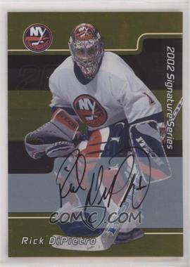 2001-02 In the Game Be A Player Signature Series - [Base] - Gold Autographs #001 - Rick DiPietro