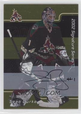 2001-02 In the Game Be A Player Signature Series - [Base] - Gold Autographs #022 - Sean Burke