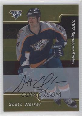 2001-02 In the Game Be A Player Signature Series - [Base] - Gold Autographs #064 - Scott Walker