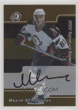 2001-02 In the Game Be A Player Signature Series - [Base] - Gold Autographs #176 - Maxim Afinogenov