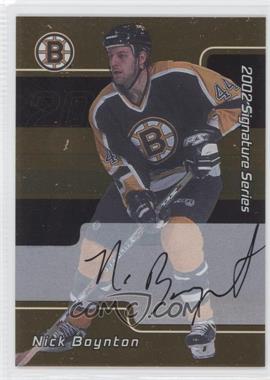 2001-02 In the Game Be A Player Signature Series - [Base] - Gold Autographs #227 - Nick Boynton