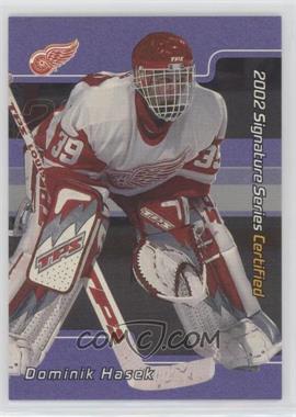 2001-02 In the Game Be A Player Signature Series - Certified - Purple #C-52 - Dominik Hasek /50