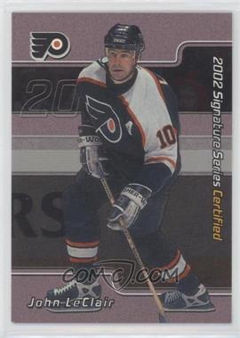 2001-02 In the Game Be A Player Signature Series - Certified #C-17 - John LeClair /100