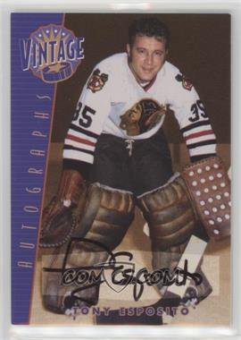 2001-02 In the Game Be A Player Signature Series - Vintage Autographs #VA-01 - Tony Esposito