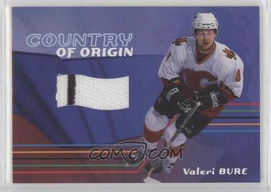 2001-02 In the Game Be A Player Update - Country of Origin Jerseys #CO-36 - Valeri Bure