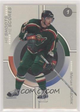 2001-02 In the Game Be A Player Update - He Shoots He Scores Redemptions #_MAGA - Marian Gaborik