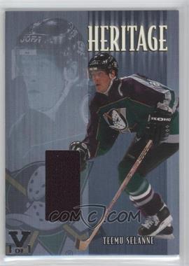 2001-02 In the Game Be A Player Update - Heritage Jerseys - ITG Vault Sapphire #H-07 - Teemu Selanne /1