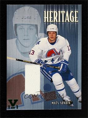2001-02 In the Game Be A Player Update - Heritage Jerseys - ITG Vault Silver #H-10 - Mats Sundin /1