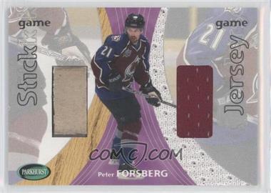 2001-02 In the Game Parkhurst - Jersey and Stick #PSJ-14 - Peter Forsberg
