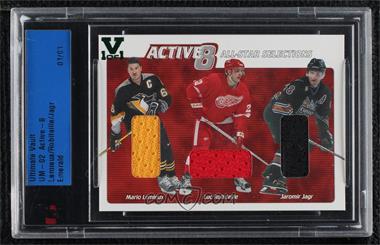 2001-02 In the Game Ultimate Memorabilia 2nd Edition - Active-8 - ITG Vault Emerald #_LRJ - Mario Lemieux, Luc Robitaille, Jaromir Jagr /1 [Uncirculated]