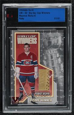 2001-02 In the Game Ultimate Memorabilia 2nd Edition - Stanley Cup Winners - Ultimate Vault Ruby #_MARI - Maurice Richard /1 [Uncirculated]