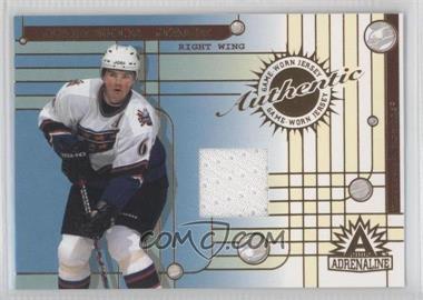 2001-02 Pacific Adrenaline - Game-Worn Jerseys #50 - Jaromir Jagr