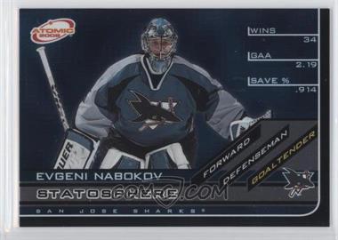 2001-02 Pacific Atomic - Statosphere #9 - Evgeni Nabokov