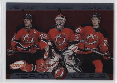 2001-02 Pacific Atomic - Team Nucleus #8 - Jason Arnott, Martin Brodeur, Patrik Elias