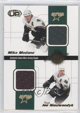 2001-02 Pacific Heads Up - Game-Worn Jersey Quads #10 - Mike Modano, Joe Nieuwendyk, Darryl Sydor, Derian Hatcher