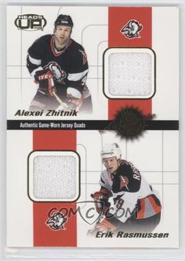 2001-02 Pacific Heads Up - Game-Worn Jersey Quads #23 - Alexei Zhitnik, Erik Rasmussen, Rob Ray, Richard Smehlik