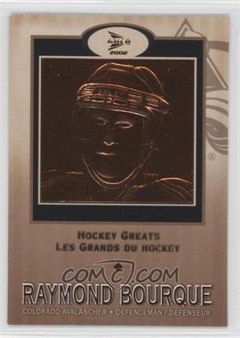 2001-02 Pacific Prism Gold McDonald's - Hockey Greats #1 - Raymond Bourque