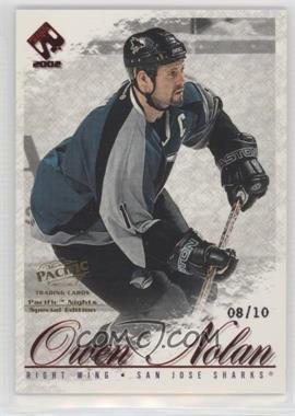2001-02 Pacific Private Stock - [Base] - Pacific Nights Special Edition #86 - Owen Nolan /10