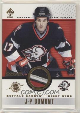 2001-02 Pacific Private Stock - Game-Used Gear - Patch #10 - J.P. Dumont