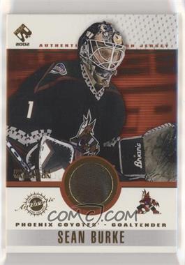 2001-02 Pacific Private Stock - Game-Used Gear - Patch #73 - Sean Burke
