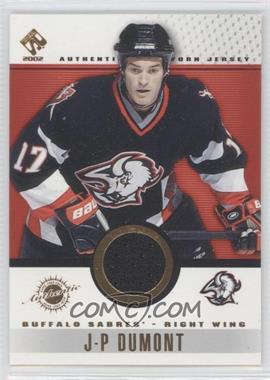 2001-02 Pacific Private Stock - Game-Used Gear #10 - J.P. Dumont