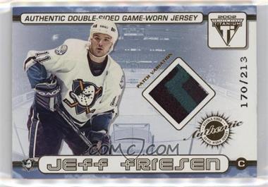 2001-02 Pacific Private Stock Titanium - Authentic Double-Sided Game-Worn Jersey - Patch Variation #2 - Jeff Friesen, Oleg Tverdovsky /213