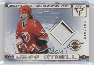 2001-02 Pacific Private Stock Titanium - Authentic Double-Sided Game-Worn Jersey - Patch Variation #62 - Jeff O'Neill, Erik Cole /163