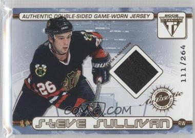 2001-02 Pacific Private Stock Titanium - Authentic Double-Sided Game-Worn Jersey - Patch Variation #73 - Steve Sullivan, Mark Bell /264