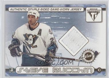 2001-02 Pacific Private Stock Titanium - Authentic Double-Sided Game-Worn Jersey #1 - Steve Rucchin, Paul Kariya