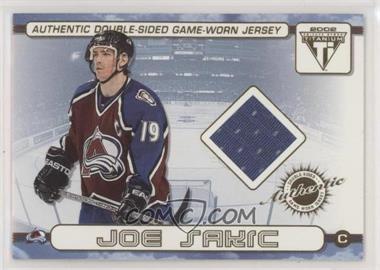 2001-02 Pacific Private Stock Titanium - Authentic Double-Sided Game-Worn Jersey #12 - Joe Sakic, Alex Tanguay