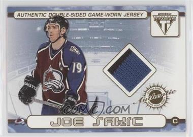 2001-02 Pacific Private Stock Titanium - Authentic Double-Sided Game-Worn Jersey #12 - Joe Sakic, Alex Tanguay