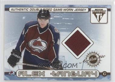 2001-02 Pacific Private Stock Titanium - Authentic Double-Sided Game-Worn Jersey #14 - Alex Tanguay, Vaclav Nedorost