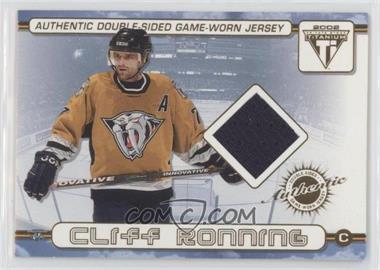 2001-02 Pacific Private Stock Titanium - Authentic Double-Sided Game-Worn Jersey #22 - Cliff Ronning, Tom Fitzgerald
