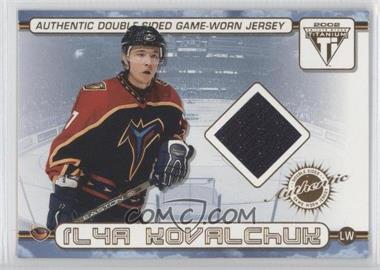 2001-02 Pacific Private Stock Titanium - Authentic Double-Sided Game-Worn Jersey #23 - Ilya Kovalchuk, Dany Heatley