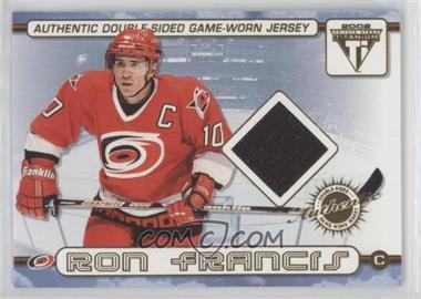 2001-02 Pacific Private Stock Titanium - Authentic Double-Sided Game-Worn Jersey #45 - Ron Francis, Jeff O'Neill