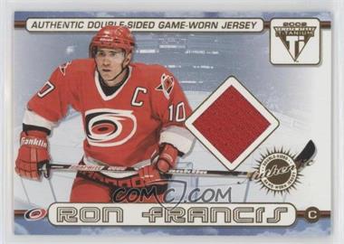 2001-02 Pacific Private Stock Titanium - Authentic Double-Sided Game-Worn Jersey #45 - Ron Francis, Jeff O'Neill