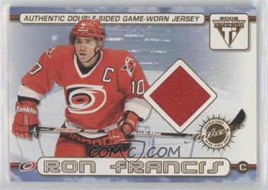 2001-02 Pacific Private Stock Titanium - Authentic Double-Sided Game-Worn Jersey #45 - Ron Francis, Jeff O'Neill